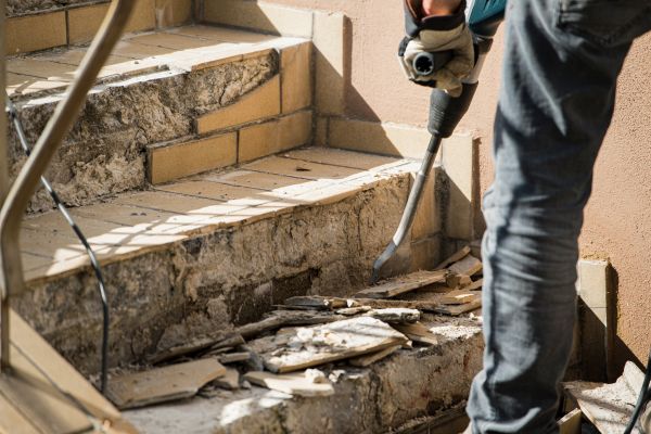 Concrete Stair Demolition in Akron